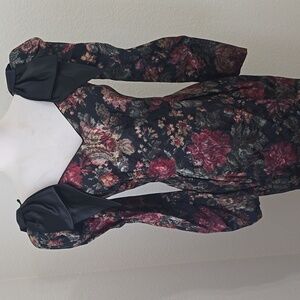 Midnight Glow, Vintage great 80s/90s floral dress 6